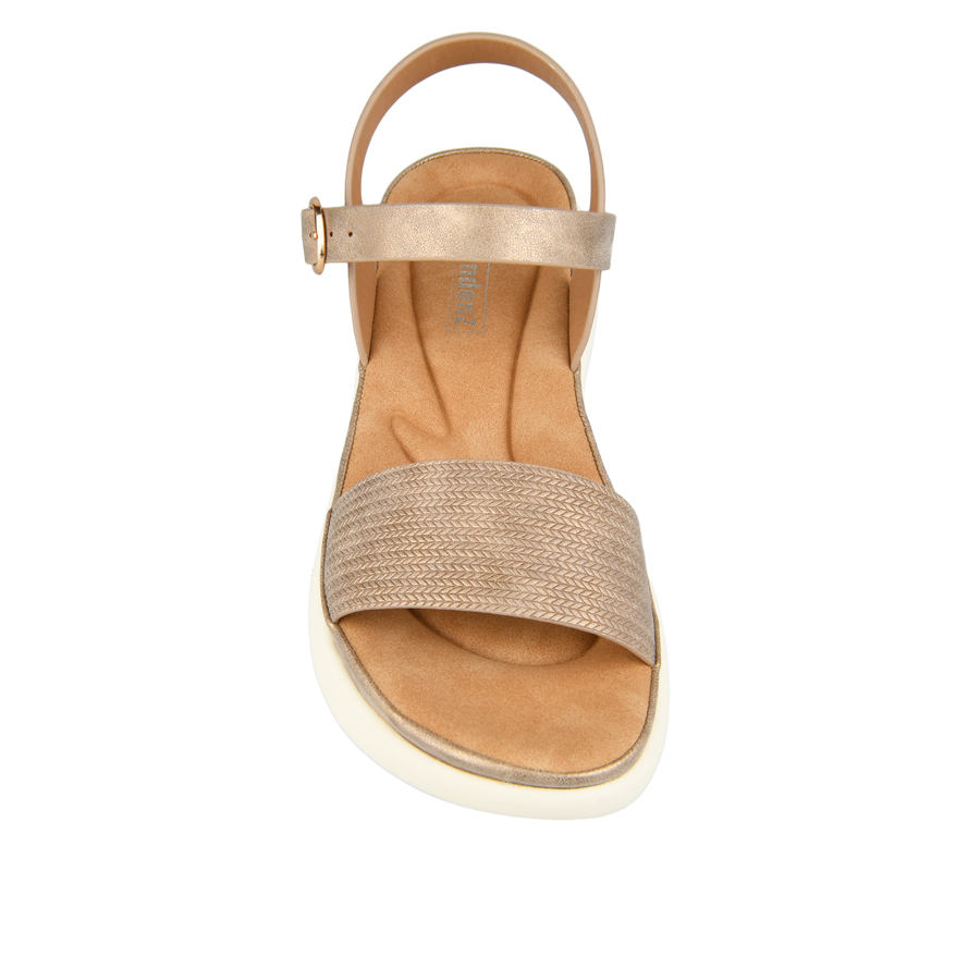 γυναικεία σανδάλια οικολογικό δέρμα ανοιχτό καφέ 1