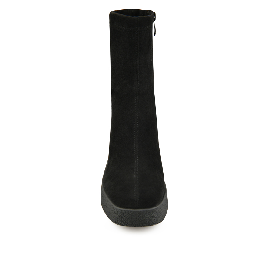 botine damă textil negru 3