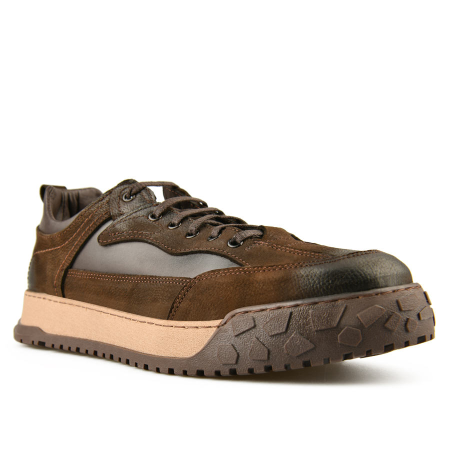 ανδρικά παπούτσια φυσικό δέρμα σκούρο καφέ 2