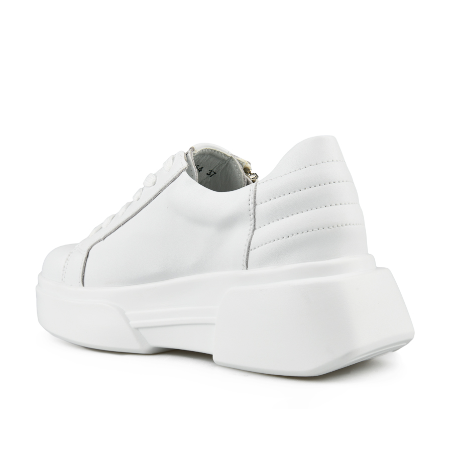 γυναικεία παπούτσια φυσικό δέρμα λευκά 3