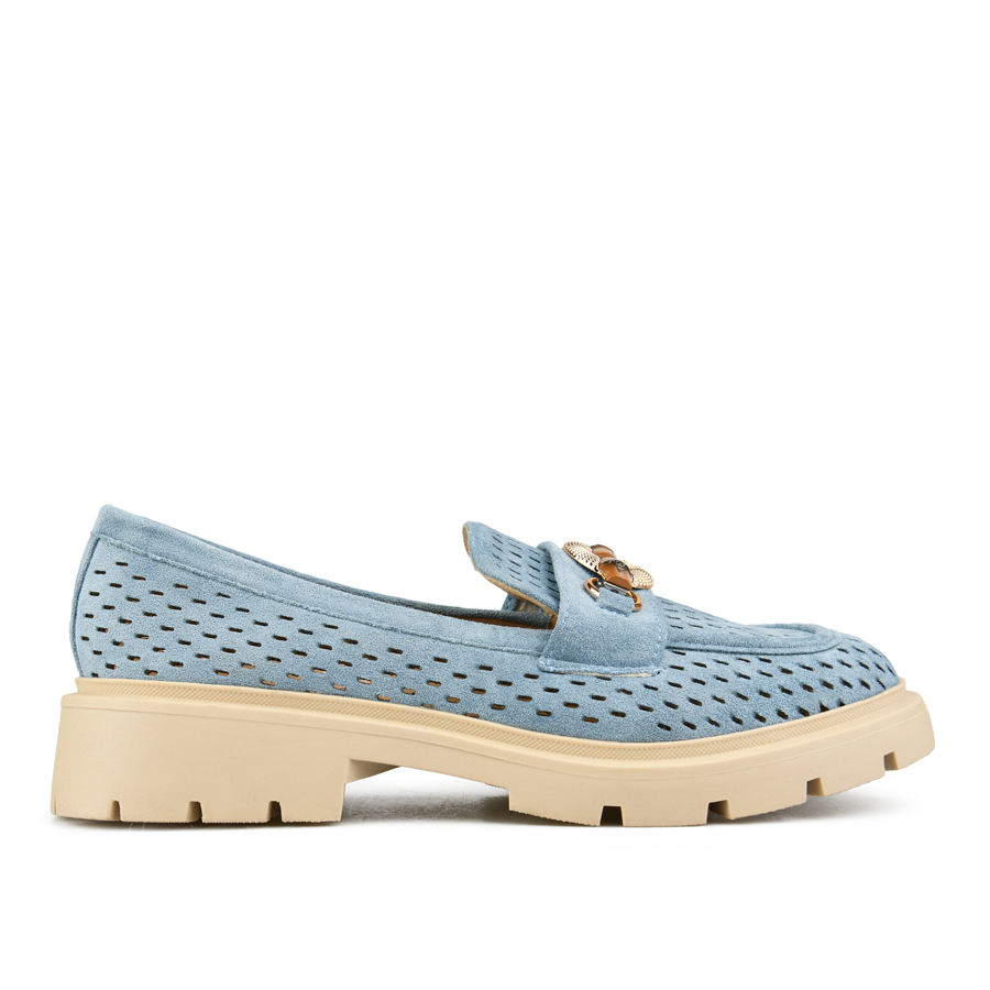 γυναικεία παπούτσια ύφασμα μπλε 0