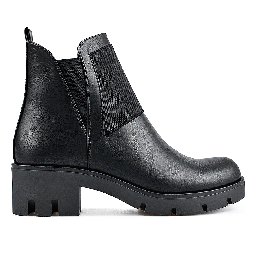 botine damă piele ecologică negru 0