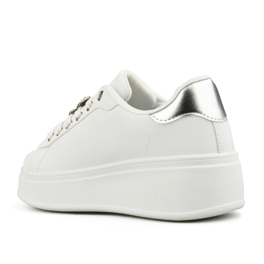 дамски кецове еко кожа бели 2