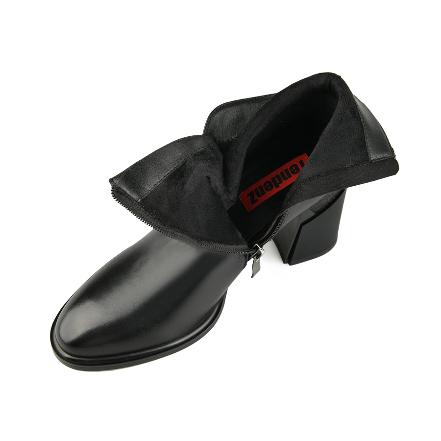 botine damă piele ecologică negru 5
