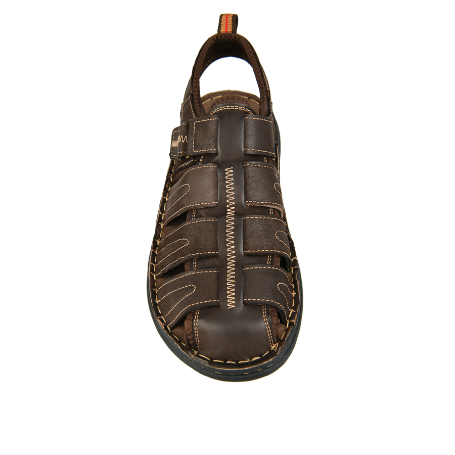 мъжки сандали естествена кожа кафяви 1