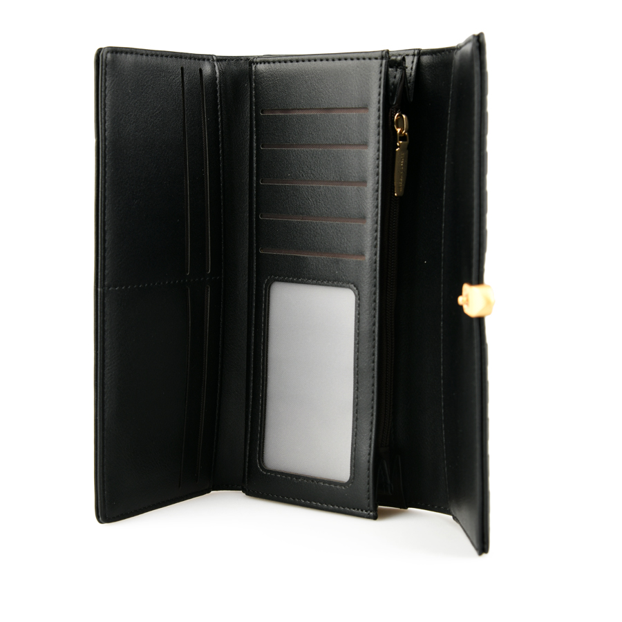 portofel damă piele ecologică negru 2