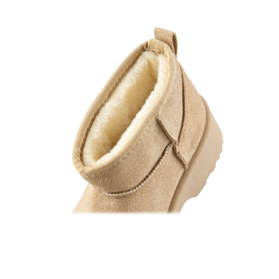 botine damă textil bej 5