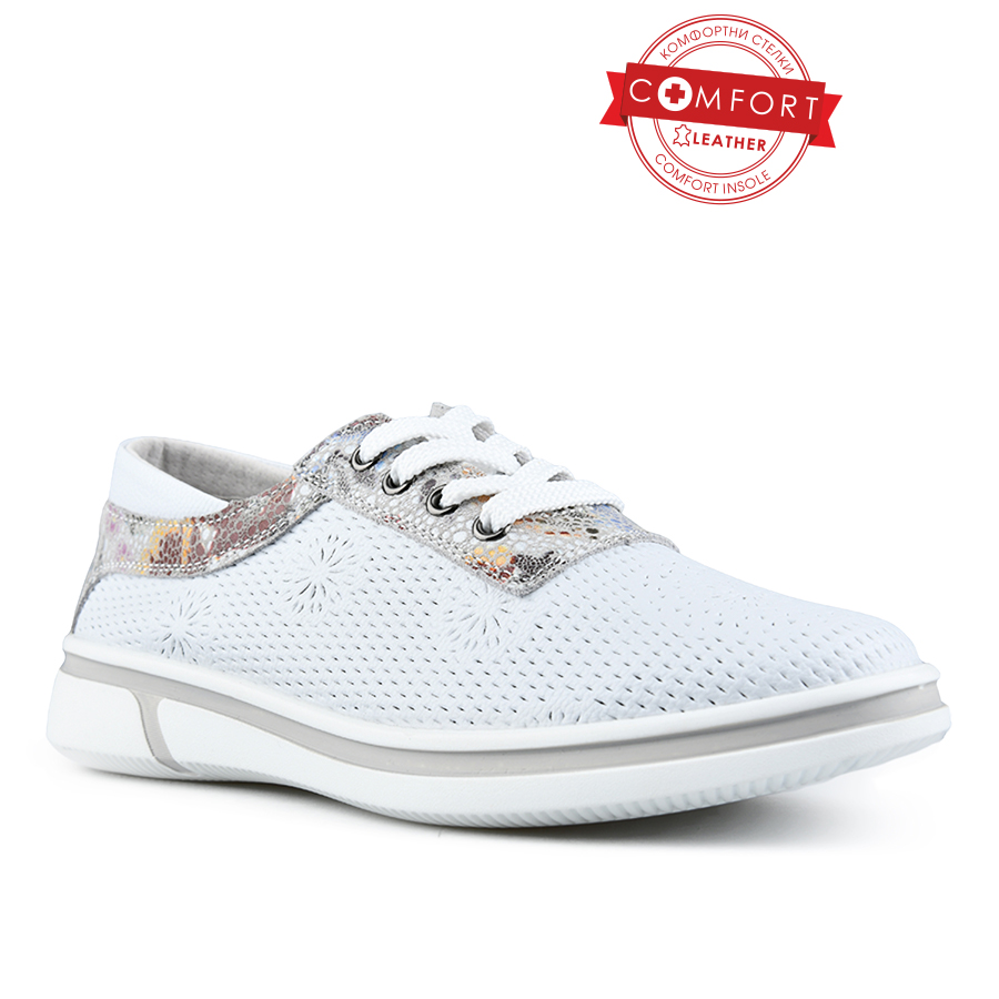 γυναικεία παπούτσια φυσικό δέρμα λευκά 0