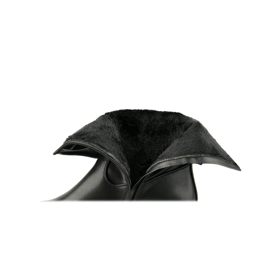 botine damă piele ecologică negru 5