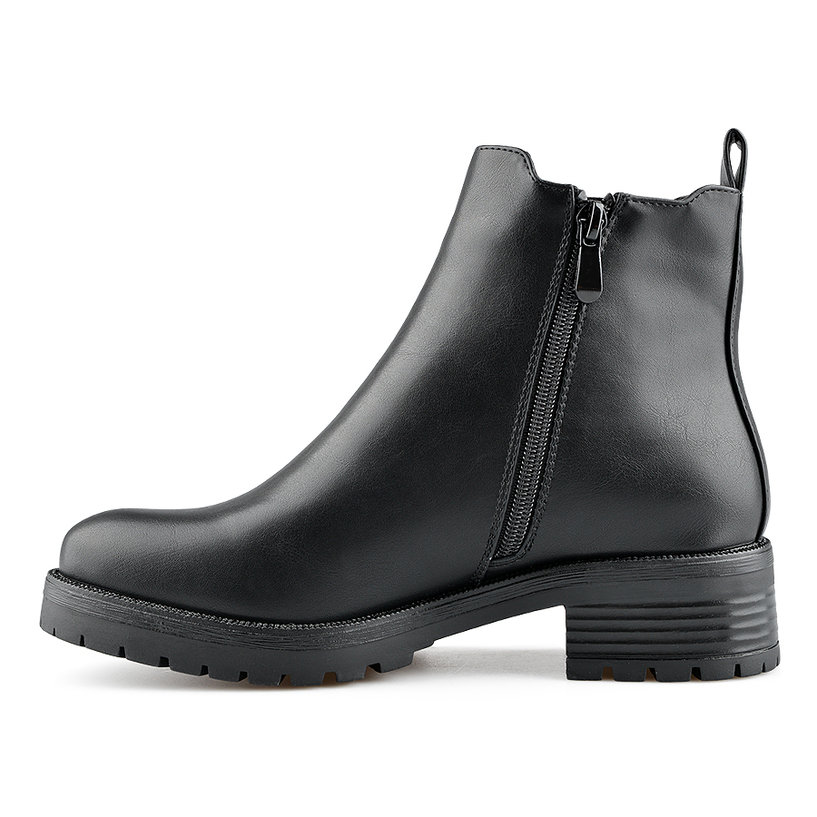 botine damă piele ecologică negru 1