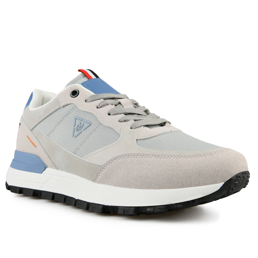 ανδρικά sneakers ύφασμα/οικολογικό δέρμα γκρί 1