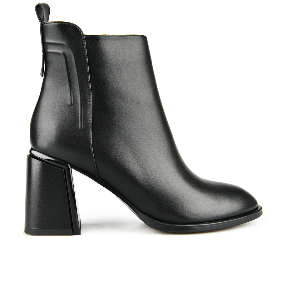 botine damă piele ecologică negru 0