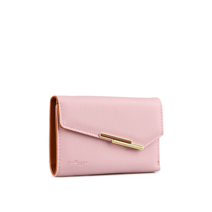 γυναικείο πορτοφόλι οικολογικό δέρμα ροζ 0