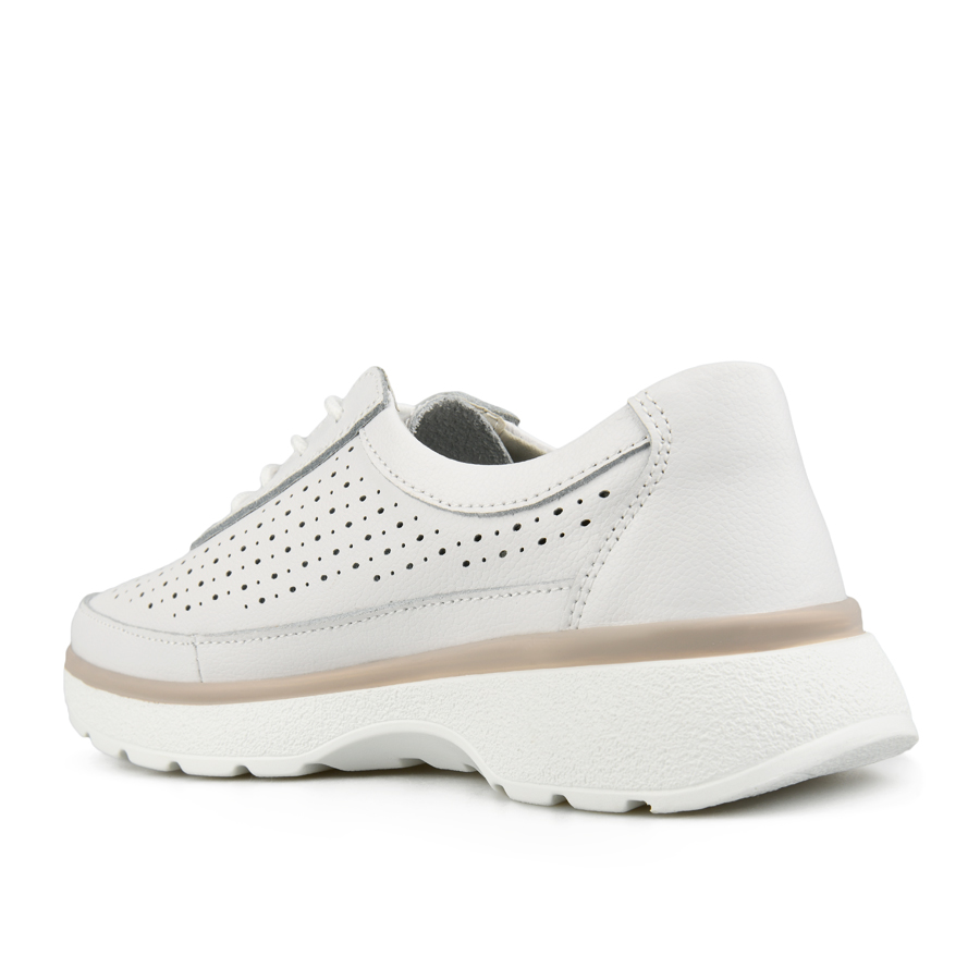 дамски обувки естествена кожа бели 3