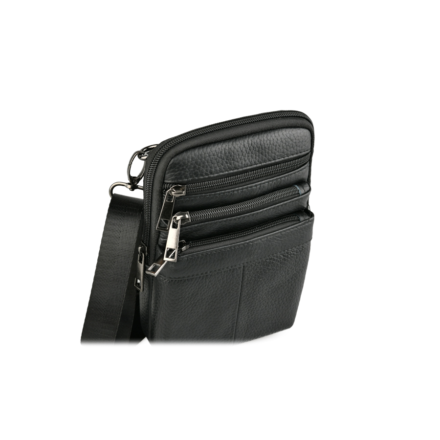 geantă bărbați piele naturală negru 2