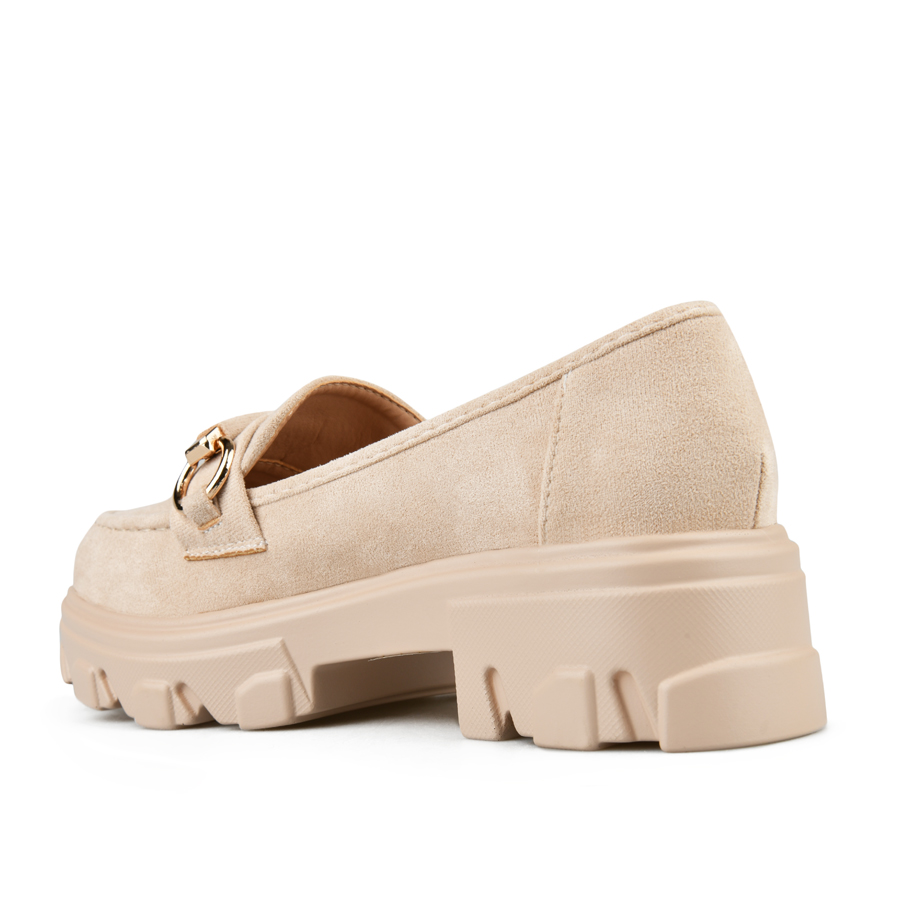 γυναικεία παπούτσια ύφασμα μπεζ 3