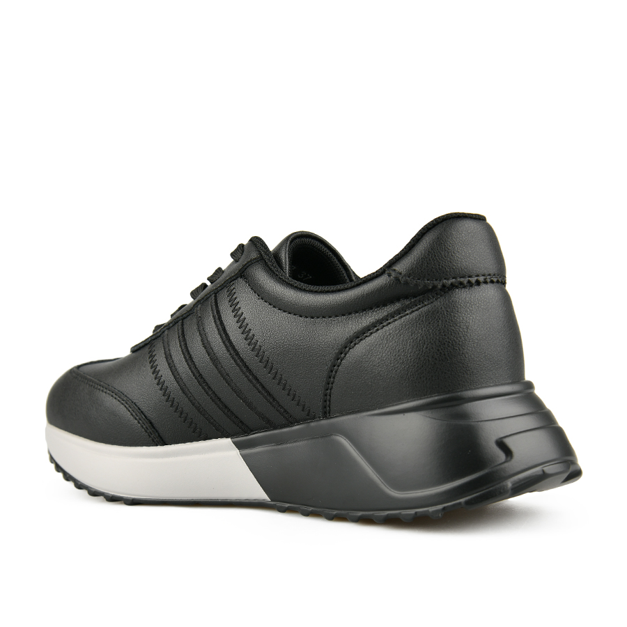 adidași damă piele naturală negru 3