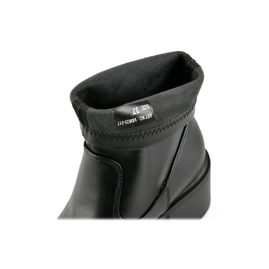 botine damă piele ecologică negru 5