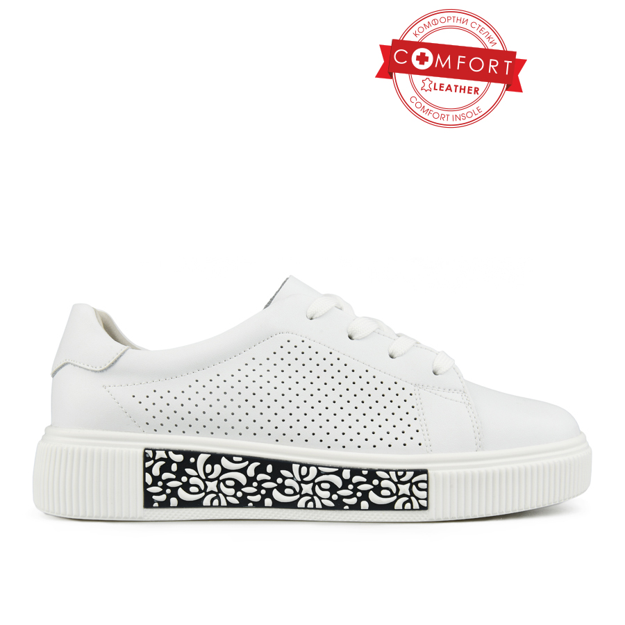 γυναικεία παπούτσια φυσικό δέρμα λευκά 0