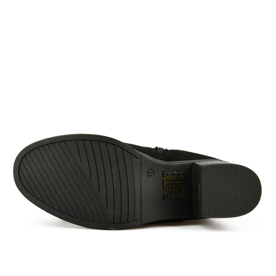 botine damă textil negru 5