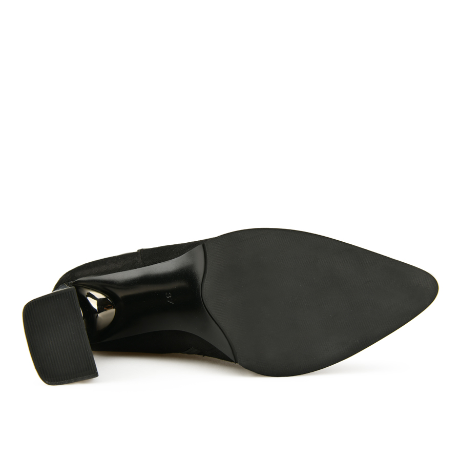 γυναικεία μποτάκια ύφασμα μαύρο 5