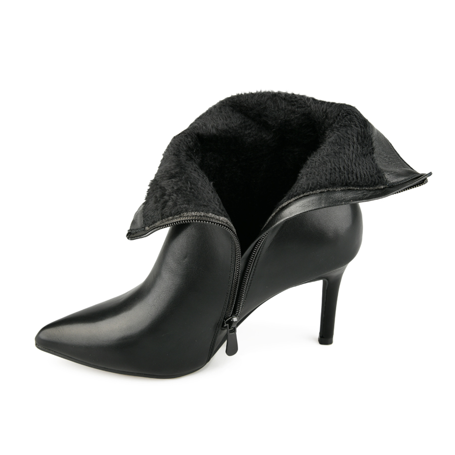 botine damă piele ecologică negru 5