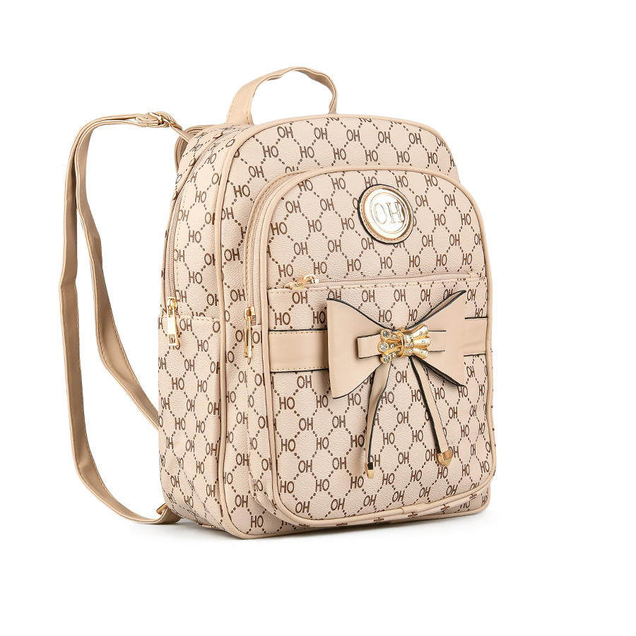 rucsac damă piele ecologică bej 1