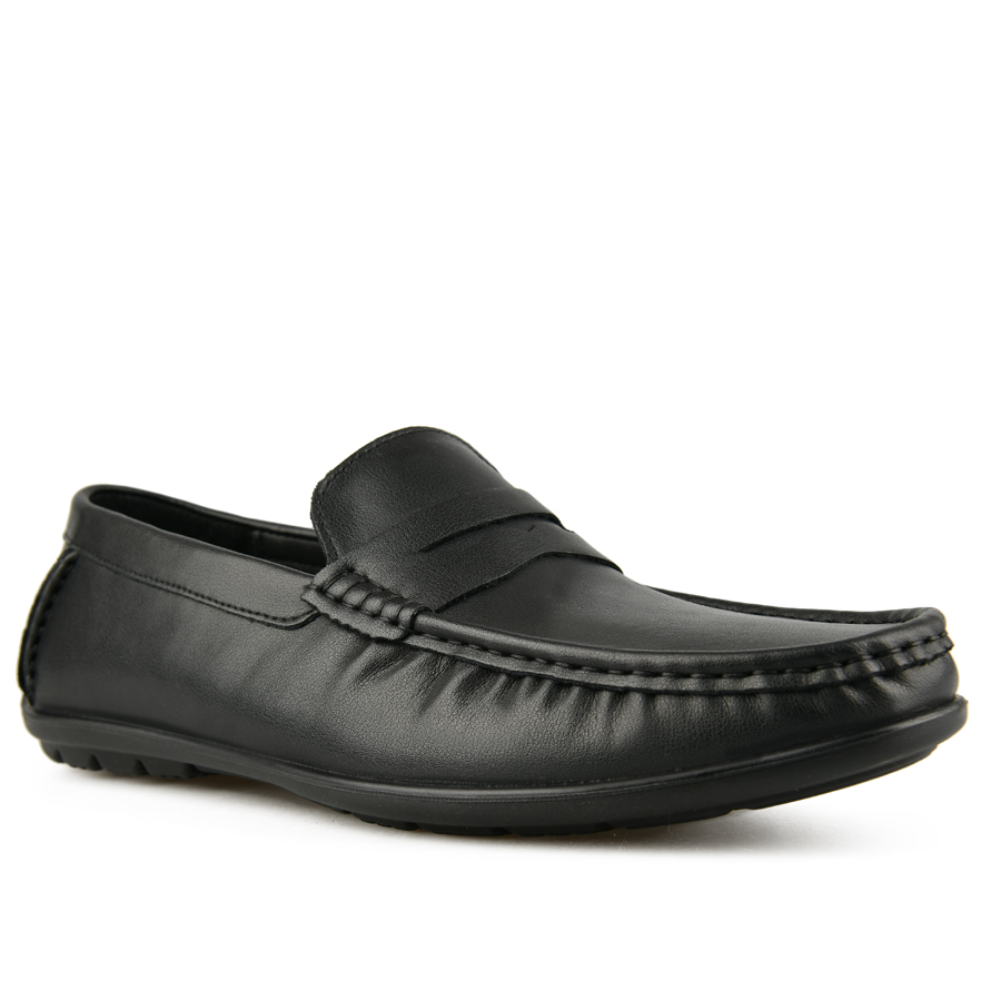 ανδρικά παπούτσια φυσικό δέρμα μαύρο 2