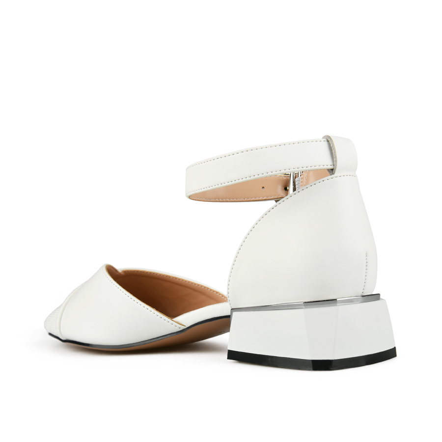 γυναικεία σανδάλια οικολογικό δέρμα λευκά 3