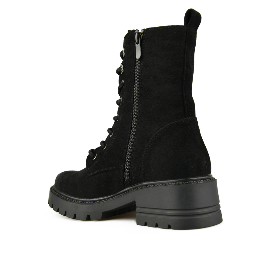 botine damă textil negru 3