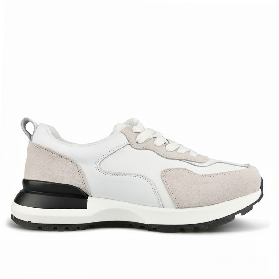 дамски маратонки естествена кожа сиви 0