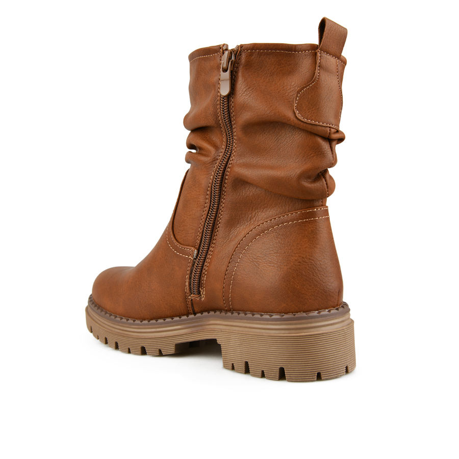 botine damă piele ecologică maro 3