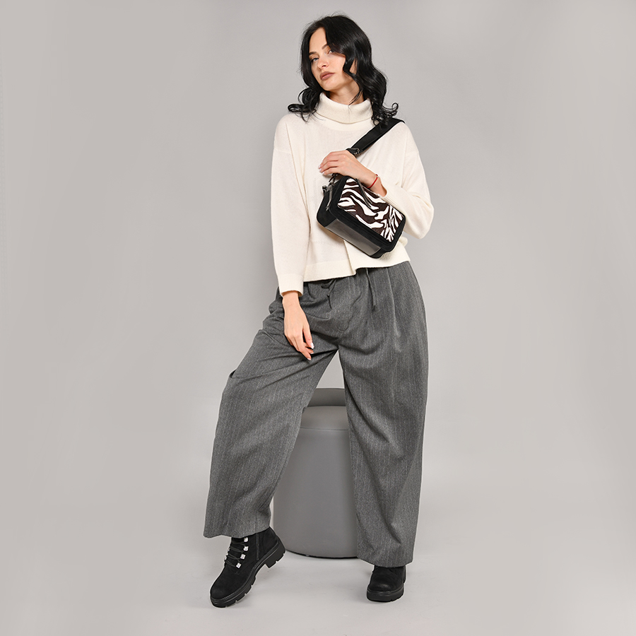 дамски боти текстил черни 6