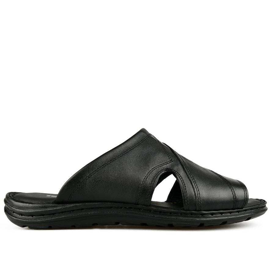 ανδρικά παντόφλες φυσικό δέρμα μαύρο 0