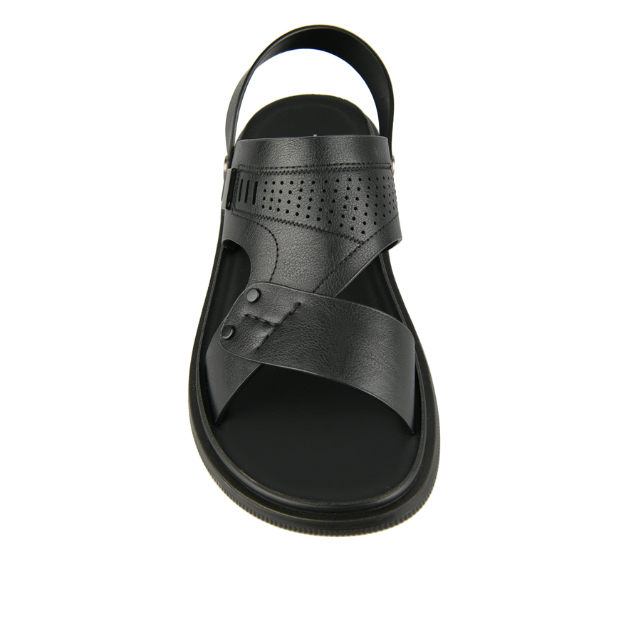 мъжки сандали естествена кожа черни 1