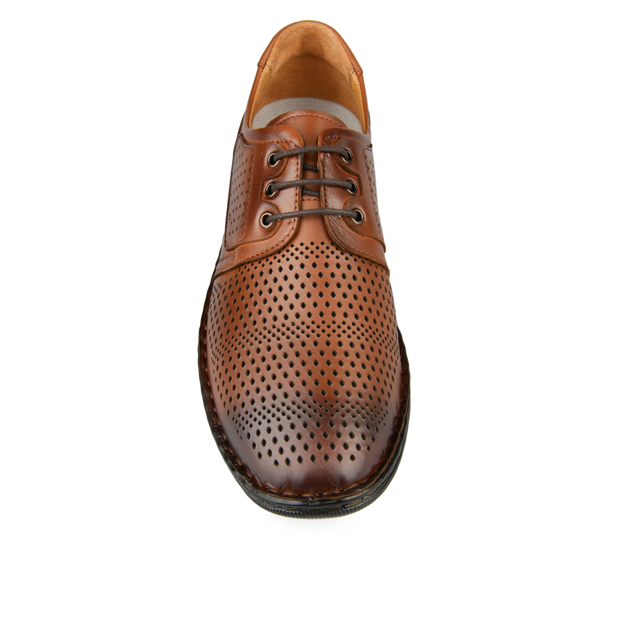 ανδρικά παπούτσια φυσικό δέρμα καφέ 1