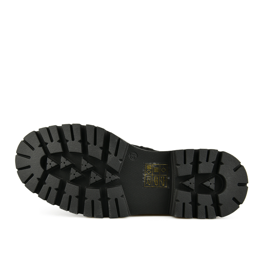 γυναικεία μποτάκια ύφασμα/οικολογικό δέρμα μαύρο 4