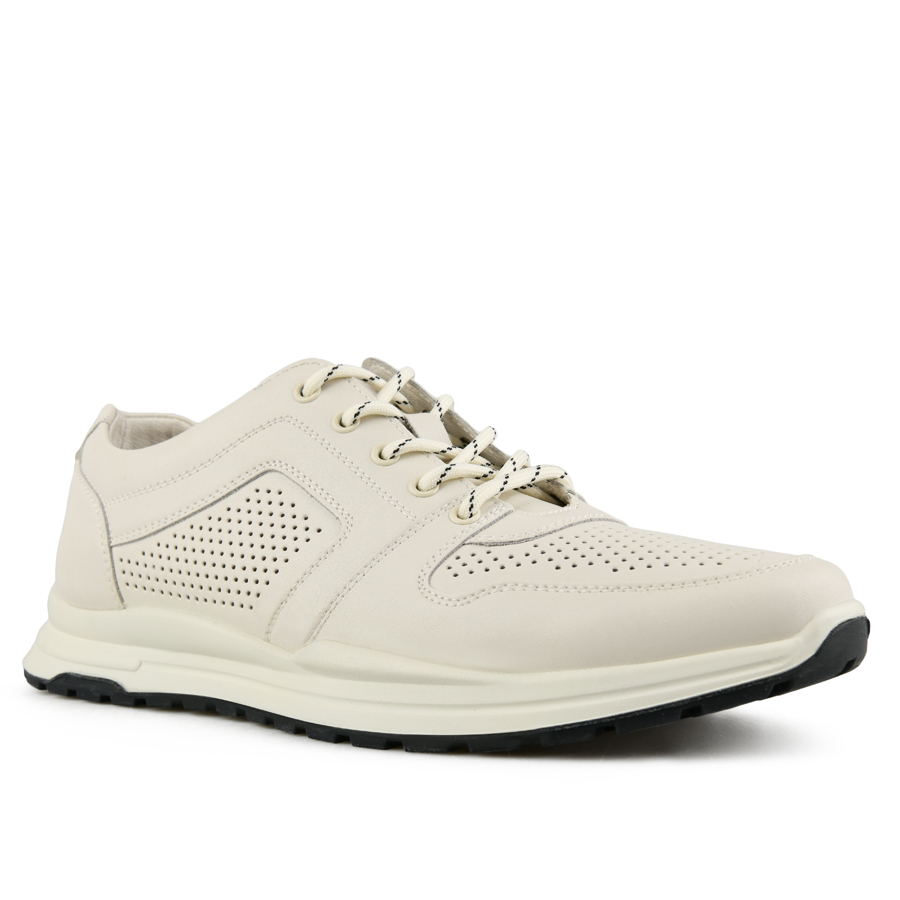 ανδρικά παπούτσια φυσικό δέρμα λευκά 2