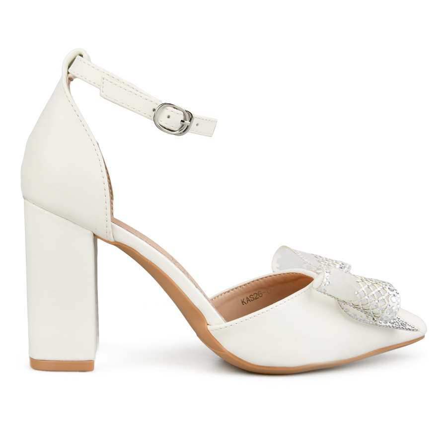 дамски сандали еко кожа бели 0