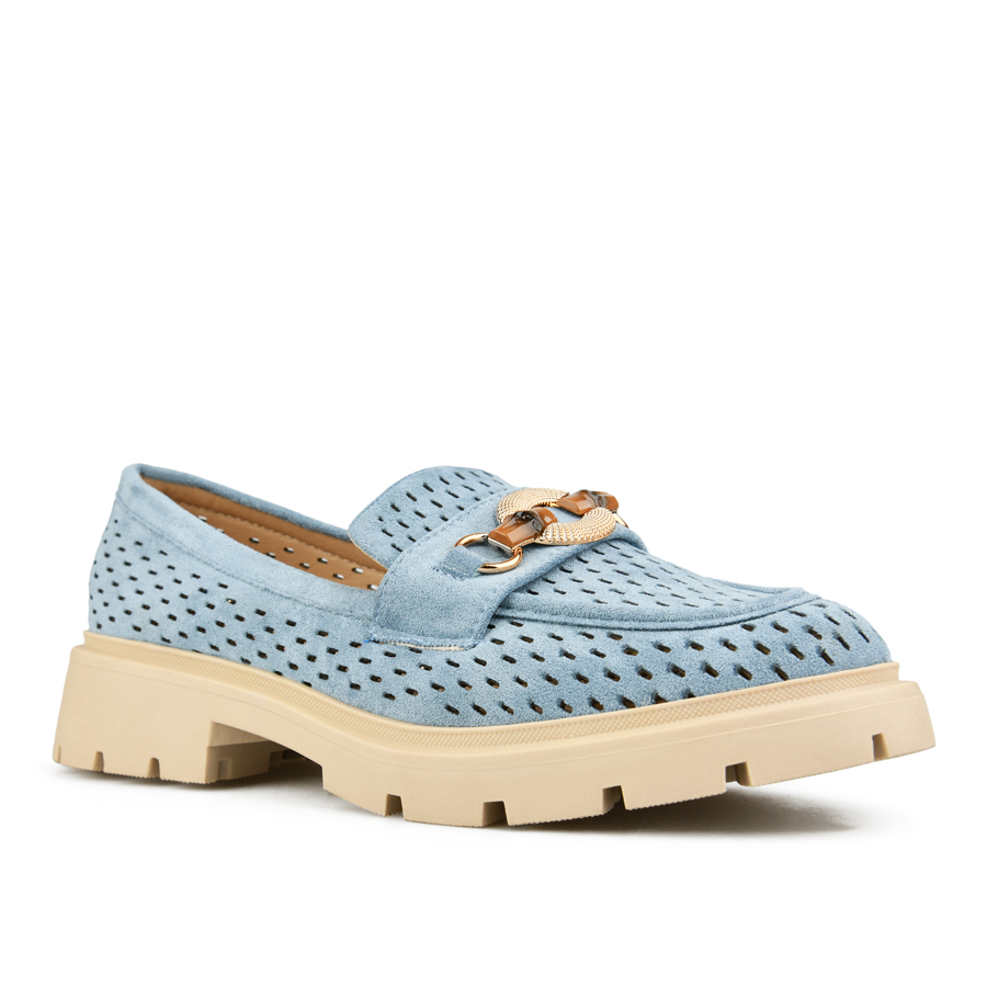 γυναικεία παπούτσια ύφασμα μπλε 2