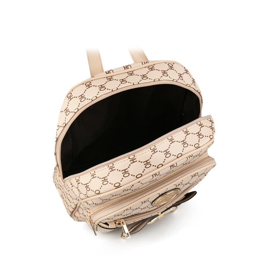 rucsac damă piele ecologică bej 3