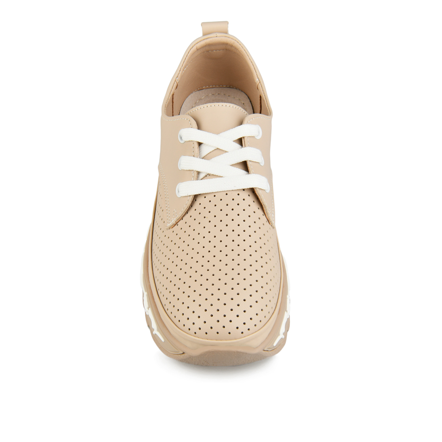 дамски обувки естествена кожа бежови 1