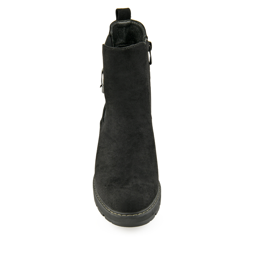 botine damă textil negru 2