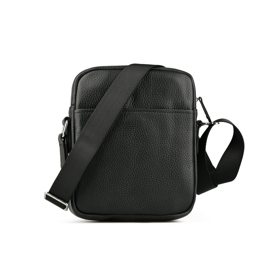 ανδρική τσάντα φυσικό δέρμα μαύρη 1