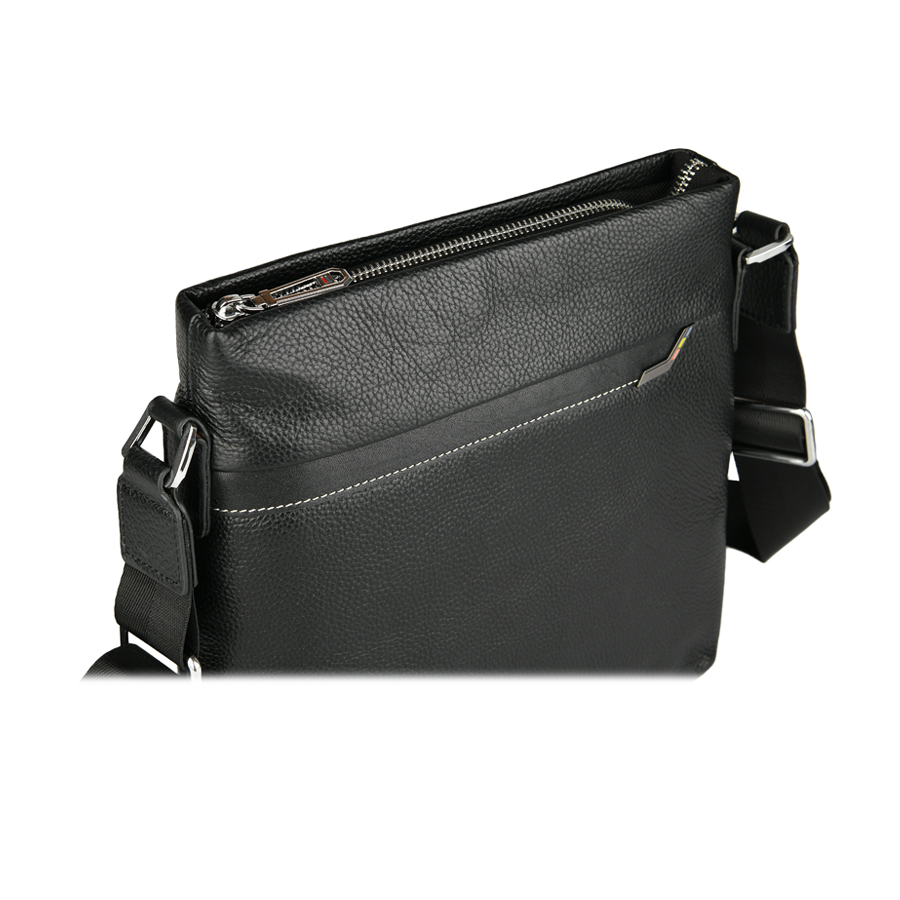 geantă bărbați piele naturală negru 2