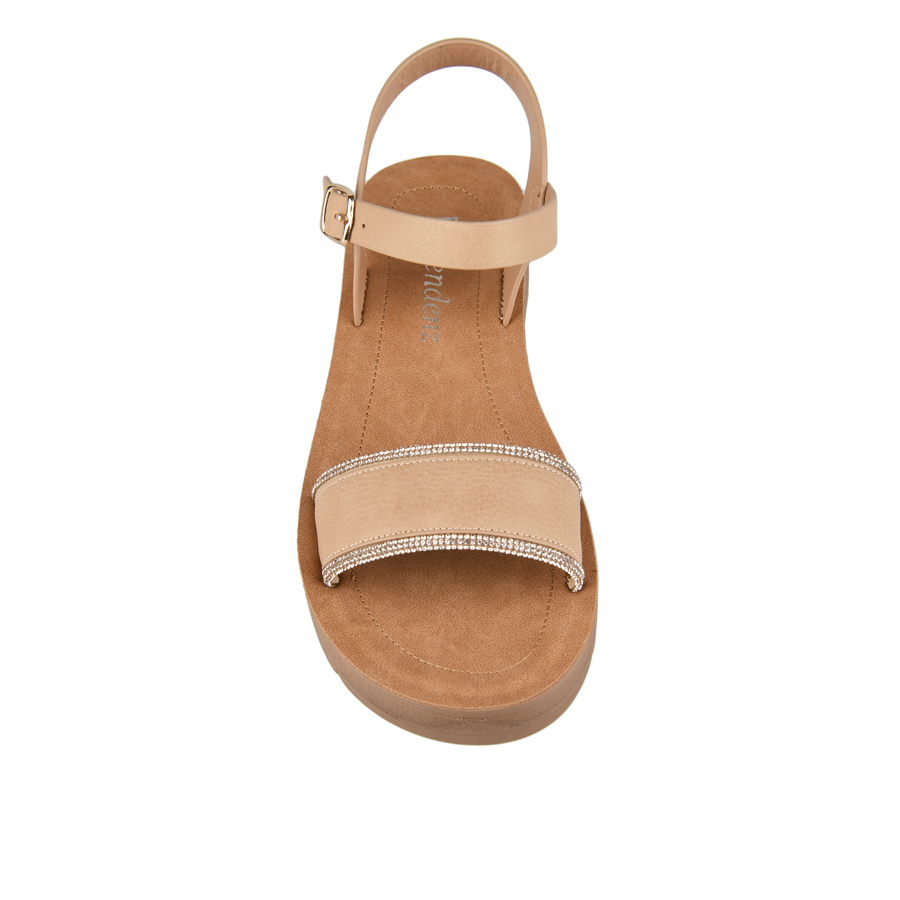 γυναικεία σανδάλια οικολογικό δέρμα μπεζ 1