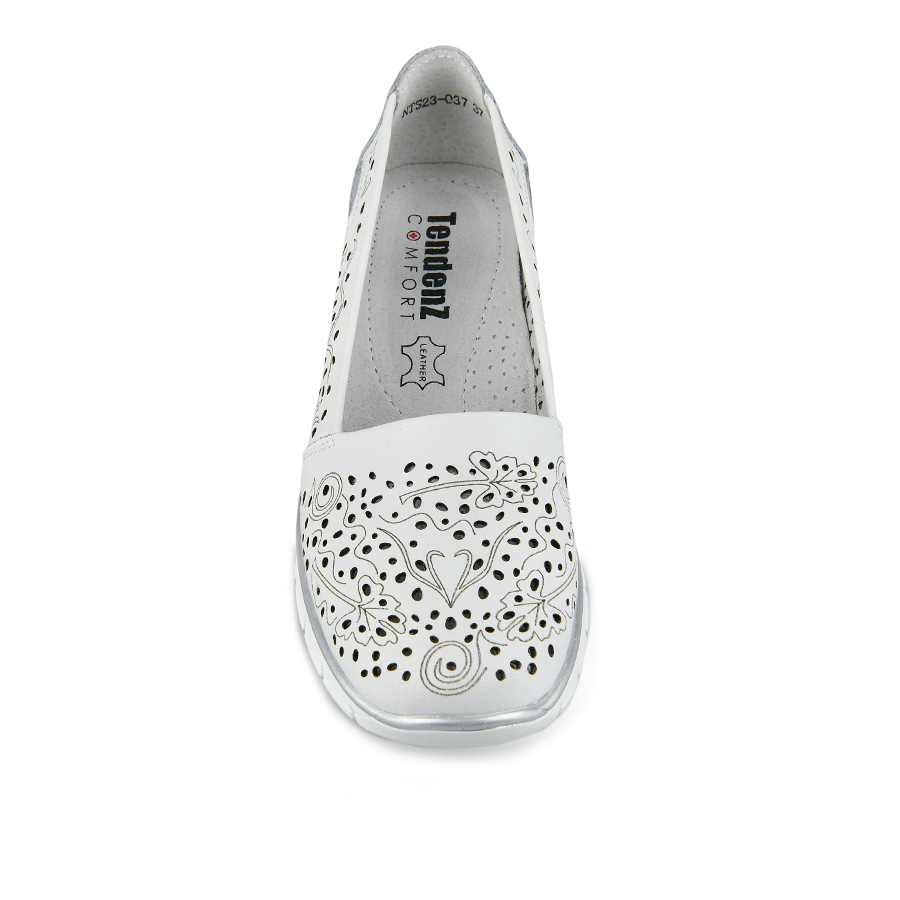 γυναικεία παπούτσια φυσικό δέρμα λευκά 1