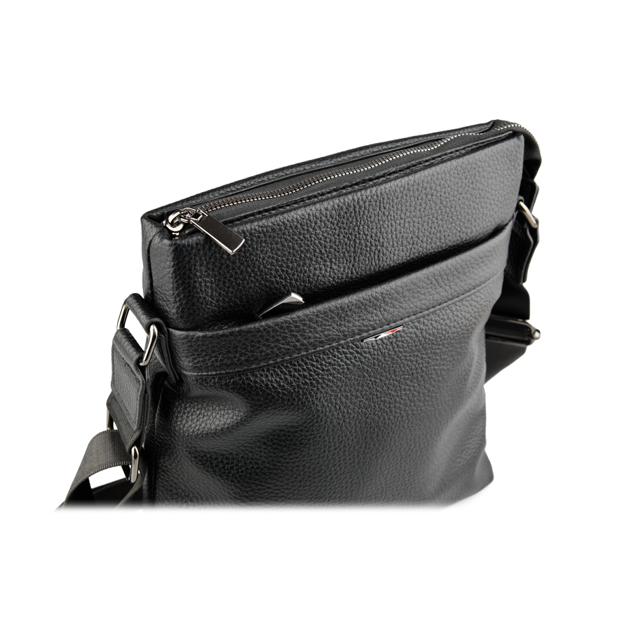 geantă bărbați piele naturală negru 2