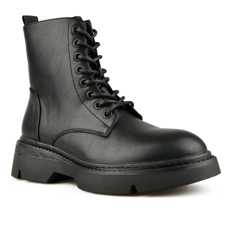 botine damă piele ecologică negru 1
