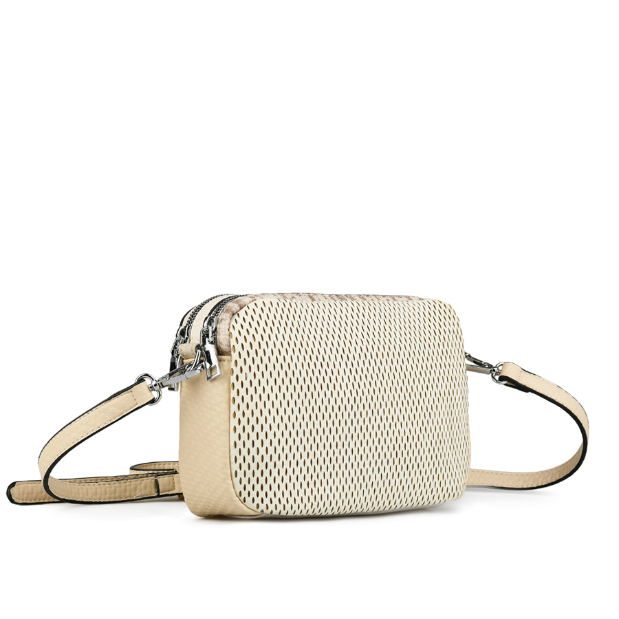 дамска чанта еко кожа бежова 0